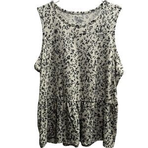 Lane Bryant Animal Print Peplum Tank Top Size 18/20